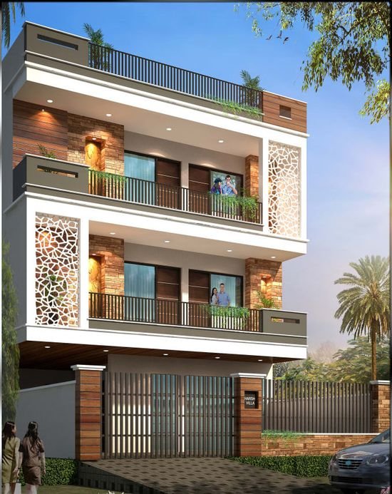 Front design for modern home 10 marla